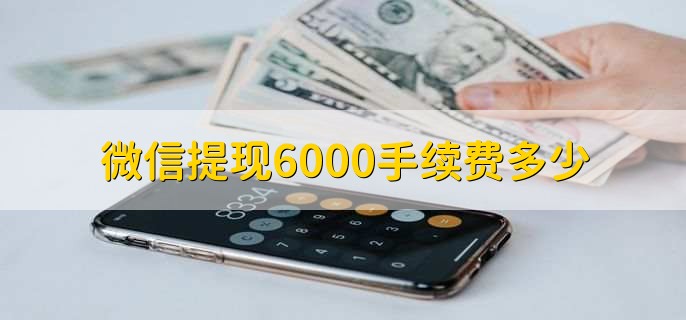 微信提现6000手续费多少