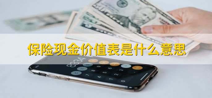 保险现金价值表是什么意思