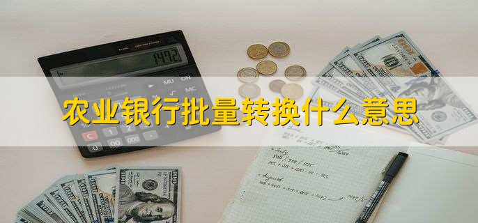 农业银行批量转换什么意思