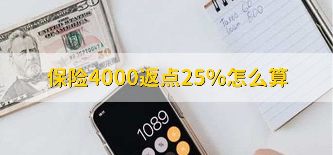 保险4000返点25%怎么算