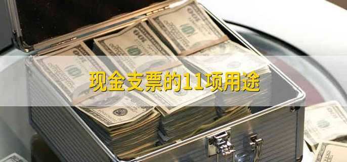 现金支票的11项用途