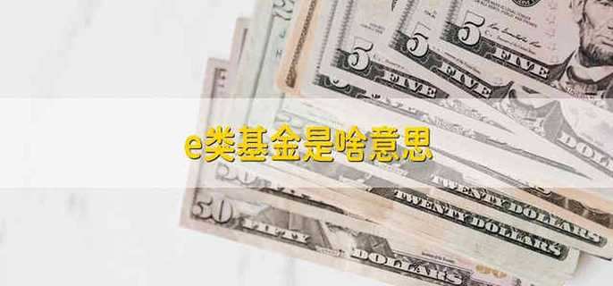 e类基金是啥意思