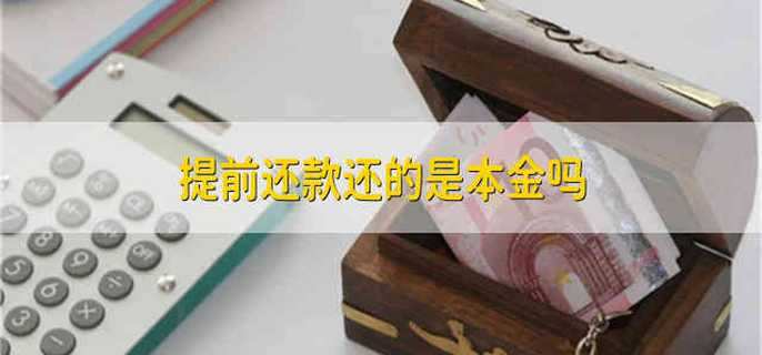 提前还款还的是本金吗