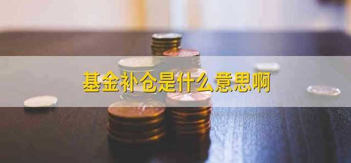 基金补仓是什么意思啊