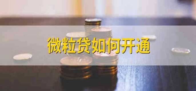 微粒贷如何开通