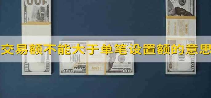 交易金额不能大于客户单笔设置金额是什么意思