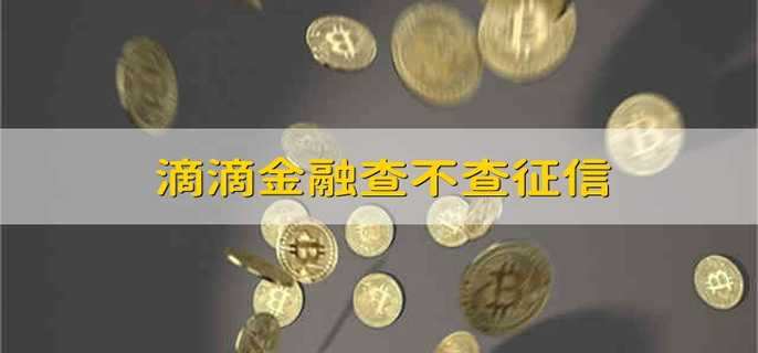 滴滴金融查不查征信