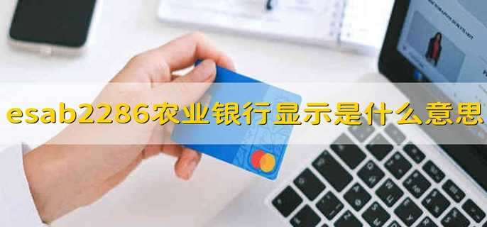 esab2286农业银行显示是什么意思