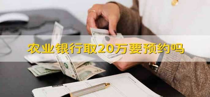 农业银行取20万要预约吗