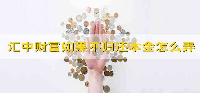 汇中财富如果不归还本金怎么弄