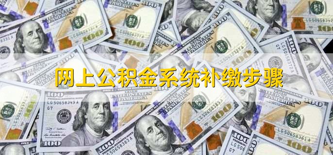 网上公积金系统补缴步骤