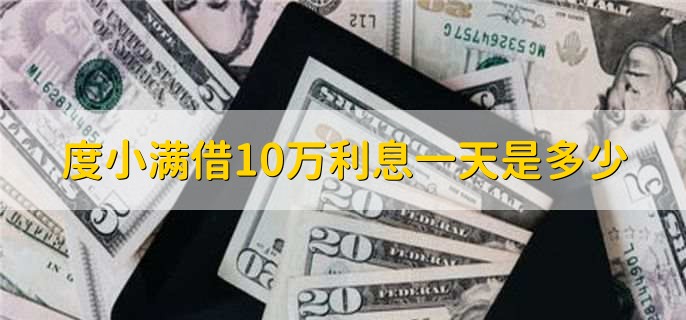 度小满借10万利息一天是多少，最低20人民币