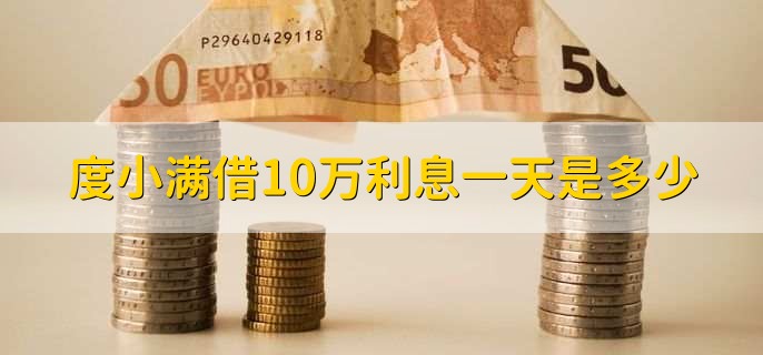 度小满借10万利息一天是多少