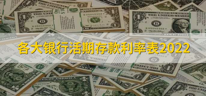 各大银行活期存款利率表2022，基准活期存款利率是0.35%