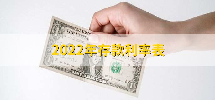 2022年存款利率表