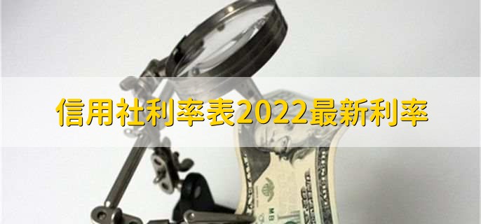 信用社利率表2022最新利率，分以下两大类利率详情