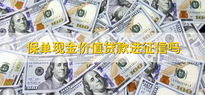 保单现金价值贷款进征信吗