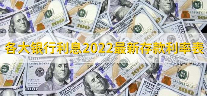 各大银行利息2022最新存款利率表