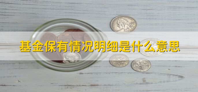 基金保有情况明细是什么意思