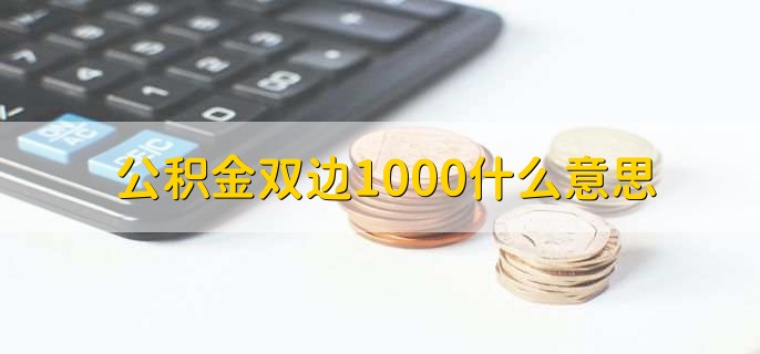 公积金双边1000什么意思