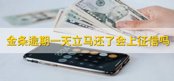 金条逾期一天立马还了会上征信吗