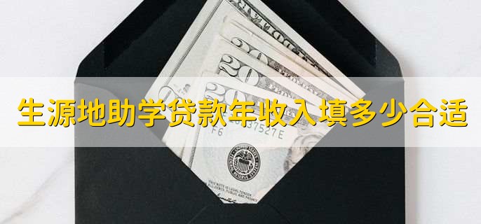 生源地助学贷款年收入填多少合适