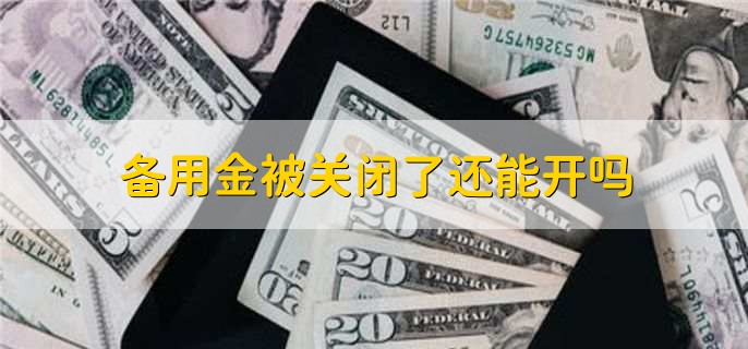 备用金被关闭了还能开吗