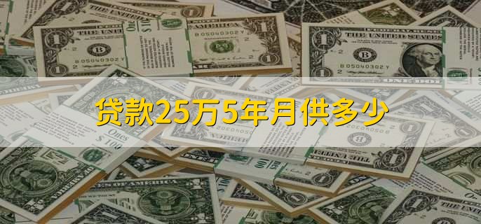 贷款25万5年月供多少