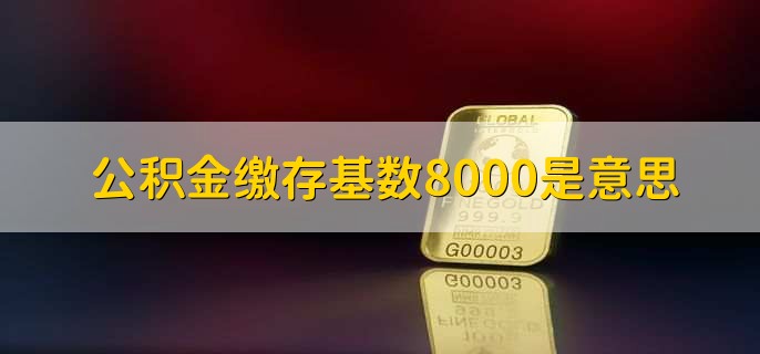 公积金缴存基数8000是意思