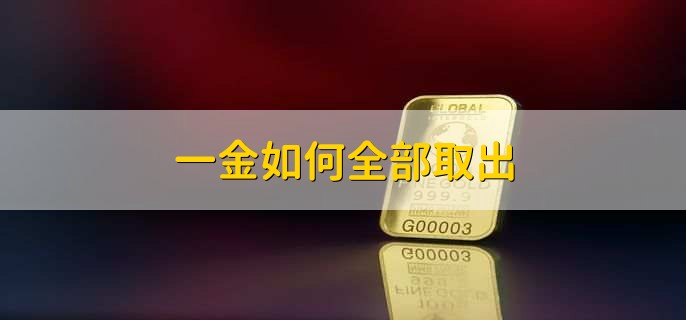 一金如何全部取出