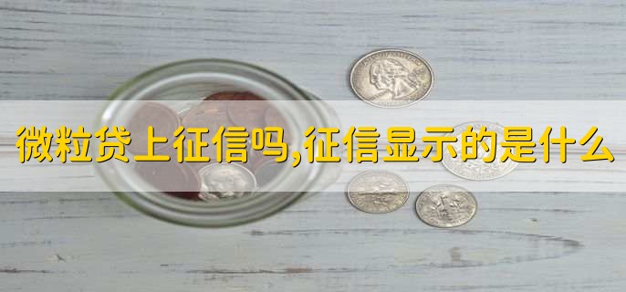 微粒贷上征信吗,征信显示的是什么