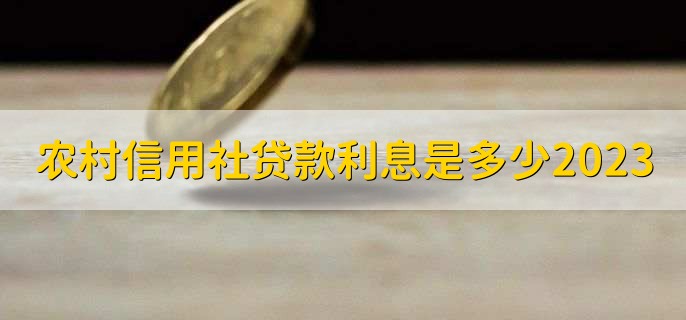 农村信用社贷款利息是多少2023