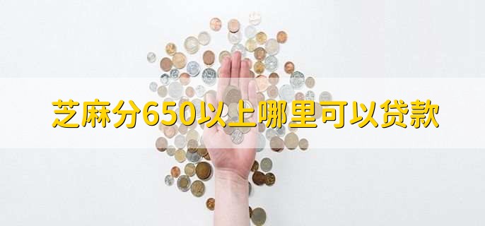 芝麻分650以上哪里可以贷款