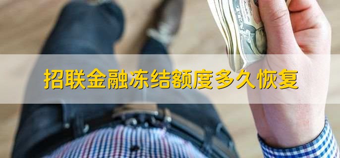 招联金融冻结额度多久恢复