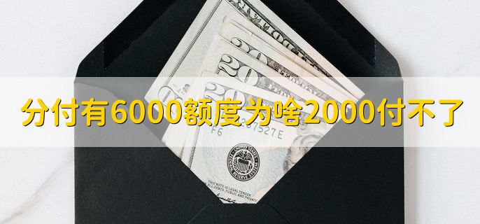 分付有6000额度为啥2000付不了