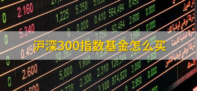 沪深300指数基金怎么买