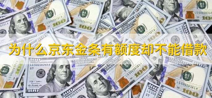 为什么京东金条有额度却不能借款，有以下五种原因