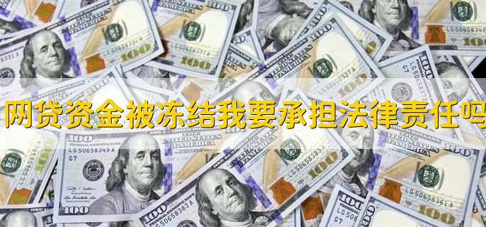 网上贷款资金被冻结了我要不要承担法律责任