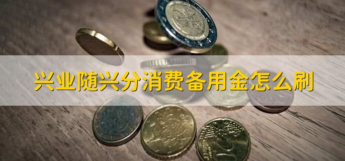 兴业随兴分消费备用金怎么刷