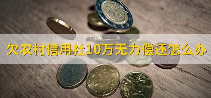 欠农村信用社10万无力偿还怎么办