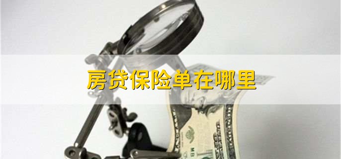 房贷保险单在哪里，有以下3点