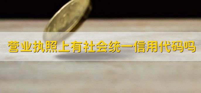 营业执照上有社会统一信用代码吗