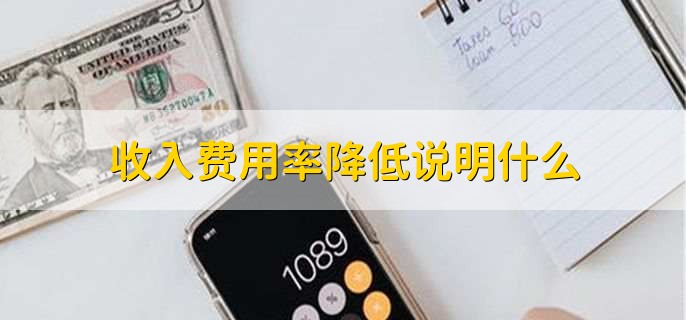 收入费用率降低说明什么