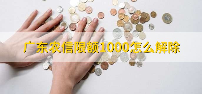 广东农信限额1000怎么解除