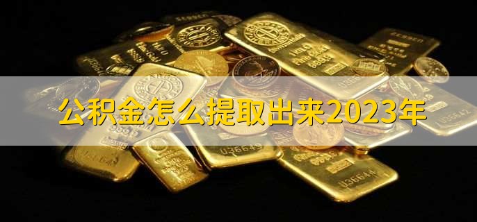 公积金怎么提取出来2023年