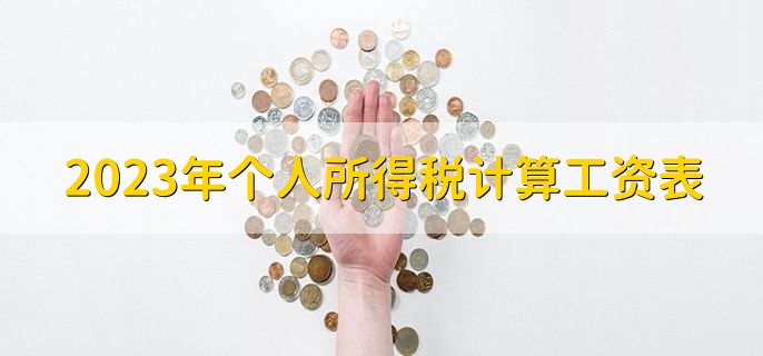 2023年个人所得税计算工资表