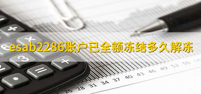 esab2286账户已全额冻结多久解冻