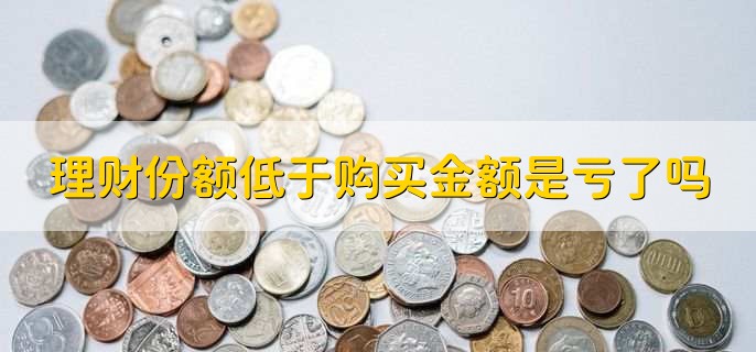 理财份额低于购买金额是亏了吗