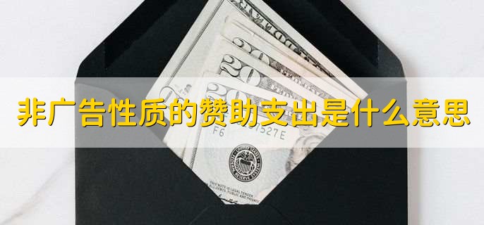 非广告性质的赞助支出是什么意思