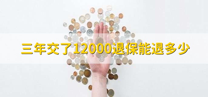 三年交了12000退保能退多少